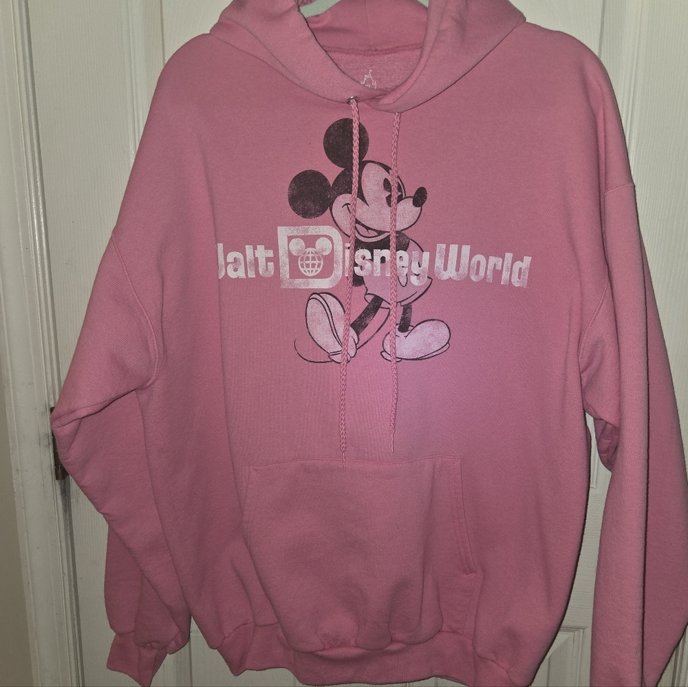 Disney World Mickey Hoodie - Pink  XL